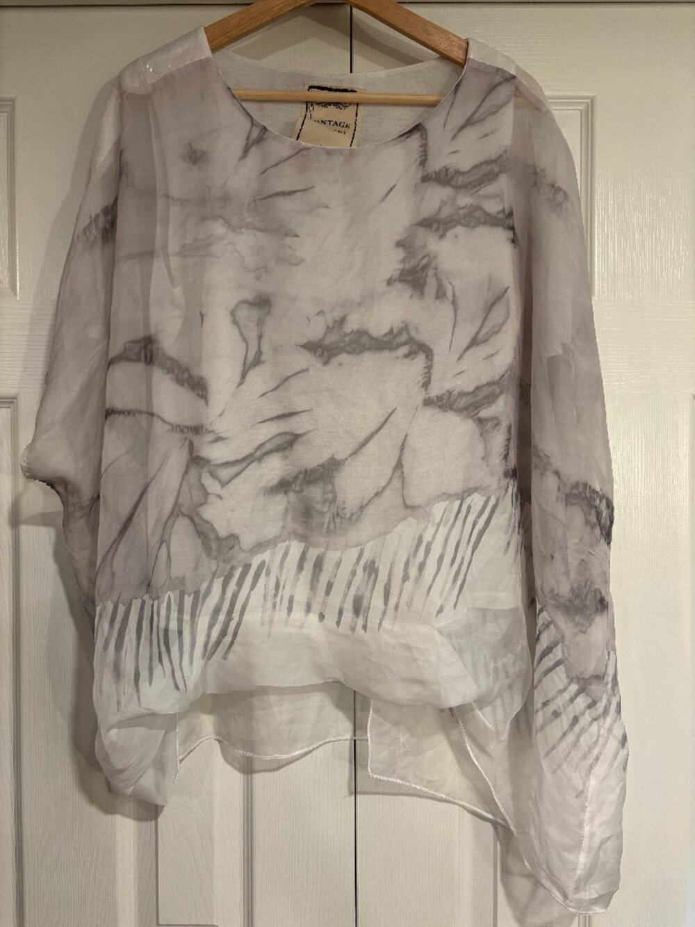 Vintage Concept Flowy Sheer Blouse Women's Medium